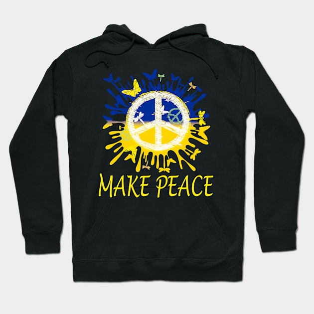 Support Ukraine Stand With Ukraine Ukrainian Flag Hoodie by DODG99